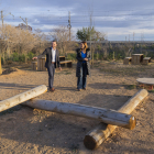 L’alcaldessa de Reus, Sandra Guaita, amb el regidor de Medi Ambient, Daniel Rubio, a la riera de l’Abeurada.
