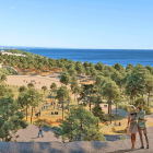 Imatge virtual del projecte del Port de Tarragona per fer una dessalinitzadora al Cap Salou, urbanitzant la zona sobre les instal·lacions.