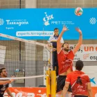 El jugador del CV Sant Pere i Sant Pau i MVP de l’ascens, Carlos Mora, durant un partit d’aquesta temporada.