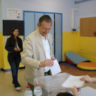 Pere Lluís Huguet, cap de llista del PP per Tarragona, votant.