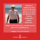 Imatge de l'home de 85 anys desaparegut a Ulldecona.