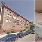 A l’esquerra, un dels blocs afectats A la dreta, una de les rates a l’entorn del carrer Riu Brugent i un forat per on surten els rosegadors.