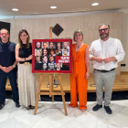 L'alcaldessa de Reus, Sandra Ramos, la vicealcaldessa, Noemí Llauradó, el regidor de cultura, Daniel Recasens, i el director teatral, Francesc Cerro-Ferran, en la presentació de la temporada de Tardor 2024 del Teatre Fortuny.