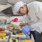 Imatge d'un cuiner elaborant una de les tapes que es van presentar davant del jurat.