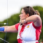 Elia Canales durant la competició.