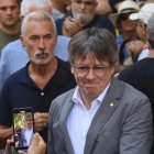 Imatge d'arxiu de Carles Puigdemont a l'acte a Els Banys i Palaldà pels quatre anys de Junts