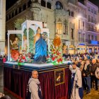 Imatge d’un instant de la Processó del Prendiment de l’últim Dimecres Sant, a la plaça del Mercadal.