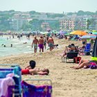 Imatge de la platja de la Paella de Torredembarra, un dels punts de la demarcació amb més risc.