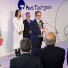 La sala de premsa de l’Autoritat Portuària es va omplir ahir al migdia de representants polítics i empresarials per assistir a l’acte de relleu de la presidència.