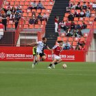 El jugador del Juvenil A del Nàstic, Agus Gutiérrez, durant el seu debut amb el primer equip contra l’Unionistas.
