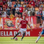 El central Nacho González, durant un partit amb el Nàstic la darrera temporada.