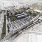 Imatge virtual de com seria la nova facultat al campus Bellissens segons l’estudi previ.