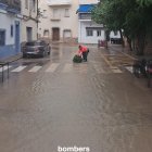 Imatge de les imundacions a l'Ametlla de Mar aquest diumenge al matí