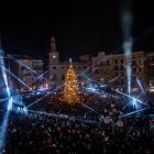 Fotografia de l'encesa de llums de Nadal a Reus l'any 2024.