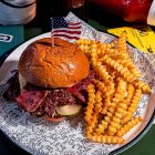 Imagen de una de sus hamburguesas.