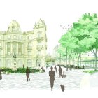 Reurbanización de la calle Ample y de la plaza Pintor Fortuny.