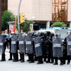 Càrregues policials realitzades per la Policía Nacional a la plaça Imperial Tàrraco després d'intervenir a l'InstTarragona.