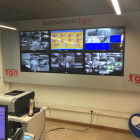 Sala de control i vigilància d'un aparcament municipal de Tarragona.
