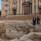 El ábside encontrado durante las excavaciones del solar de delante de la catedral.