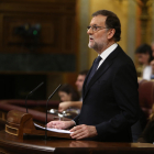 Rajoy, durante el debate de investidura.