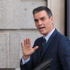El candidat a la reelecció com a president del govern espanyol, Pedro Sánchez, entrant al Congrés dels Diputats, el 25 de juliol.