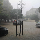 Imatge de la tempesta de gran intensitat a Tarragona.