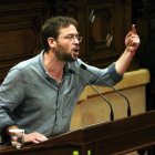 Albano-Dante Fachin, de Podem, durante su intervención en el Parlament, el 26 de octubre del 2017.