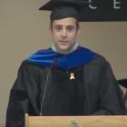 Captura de pantalla del vídeo de Bernat Ollé durant el discurs de graduació a