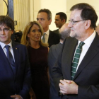 Una imatge d'arxiu de Puigdemont i Rajoy.