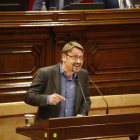 El portavoz d'En Comú Podem, Xavier Domènech, en el debate de investidura.
