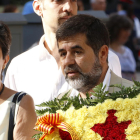 Jordi Sánchez en la ofrenda a Casanova este 11 de septiembre.