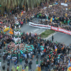 Imatge de la capçalera de la manifestació de Barcelona.