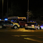 El control policial ubicado en la salida de la Diagonal, a la altura d'Esplugues, donde un conductor atropelló a una agente de los Mossos d'Esquadra.