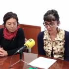Marta Llorens, a la derecha, y Mariona Quadrada, a la izquierda, durante la rueda de prensa de este viernes.