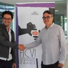 El president del Patronat Municipal de Turisme de Vila-seca, Pere Segura, i el director del FICVI, Josep G. Varo