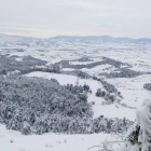 La Cuenca nevada, vista desde Forés.
