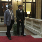 Imatge d'arxiu de Joaquim Nin amb el president Carles Puigdemont.