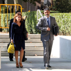 El mayor de los Mossos, Josep Lluís Trapero, saliendo de la Audiencia Nacional el 16 de octubre de 2017
