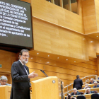 El presidente del Gobierno español, Mariano Rajoy, en el Senado.