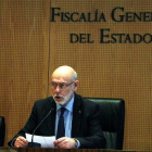 El fiscal general del Estado, José Manuel Maza, durante la declaración el 30 de octubre de 2017.