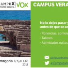El Campus de Verano de Vox España se celebràra en la Selva del Camp.