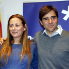 Imatge d'arxiu del portaveu del PDeCAT a l'Ajuntament de Tarragona, Dídac Nadal, acompanyat de la regidora Cristina Guzmán.