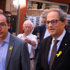 Quim Torra amb l'alcalde de Palamós, Lluís Puig.