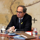 Imagen de archivo del presidente de la Generalitat, Quim Torra, al Consejo Ejecutivo