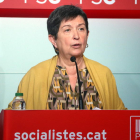Pla mig de la representant del PSC a la gestora del PSOE, Teresa Cunillera, el 30 de gener del 2017.
