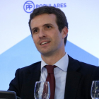 El presidente del PP Pablo Casado en el Consejo Ejecutivo Nacional del partido.