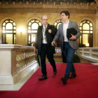 Sergi Sabrià llega al Parlamento.