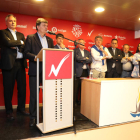 Josep Maria Andreu, durant la compareixença que va realitzar el 31 de maig del 2018 sobre la postura del club amb les apostes.