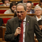 Quim Torra, ahir durant la sessió de control al Parlament de Catalunya.