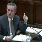El exconseller de Interior Joaquim Forn respondiendo las preguntas del fiscal en el juicio del 1-O.